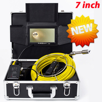 Caméra de drainage 1000TVL 23MM avec câble de 20M, étanche IP68, CCD, écran LCD TFT 7'', endoscope industriel pour canalisations d'égout, carte mémoire