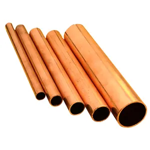 优质空调直管管厚度0.75毫米0.25毫米，尺寸5/8 3/4铜管，铜管为ACR