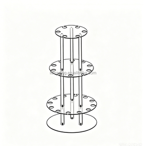 Estante de Acrílico Redondo Multicapa para Copas de <span class=keywords><strong>Vino</strong></span>, Organizador de Copas Transparente para Escritorio, Soporte para Copas de Champán, para el Hogar, Bar o Fiestas - Product Image 5