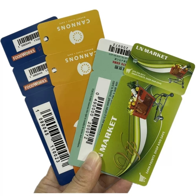 Factory Customized Combined One-piece Business Card Supermarket Barcode Membership Card Mother-child Card Punching Special Shape