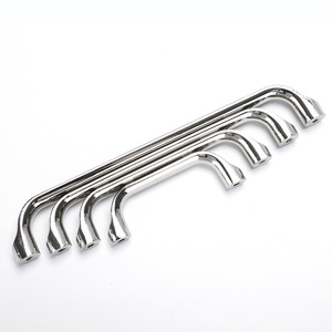Curved <b>Handle</b> Cabinet <b>Door</b> <b>Handle</b> <b>Silver</b> Stainless Steel Minimalist Design Universal Drawer <b>Handle</b> H-8134 - Product Image 1