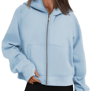 Women's Terry Printed 3D Embroidery Front Zip-Up Hoodies Fleece <b>Jackets</b> Oversized Sweatshirts Autumn Winter Fashion 2025 - Product Image 4