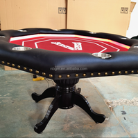 Table de poker de 130 cm de diamètre, table ronde, personnalisée avec LED
