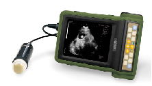 Échographe portable MSU2 pour diagnostic de gestation en élevage avec sonde sectorielle mécanique 3,5 MHz et pare-soleil pour porcs, moutons, chèvres, chiens - Product Image 3