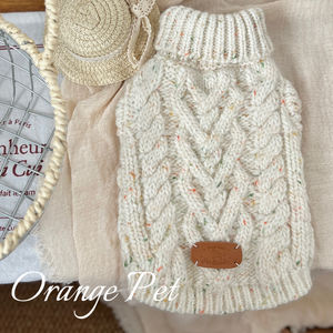 Suéter de Lujo Clásico de Ganchillo para Perra <span class=keywords><strong>Galgo</strong></span> Italiano, Ropa Personalizada para Mascota 100% Lana de Cachemira - Product Image 5