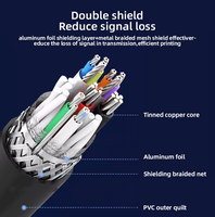 Grosir Micro USB 3.0 a Male ke B tipe Male BM kabel Printer ekstensi jaket PVC dengan Braid Shielding untuk penggunaan komputer