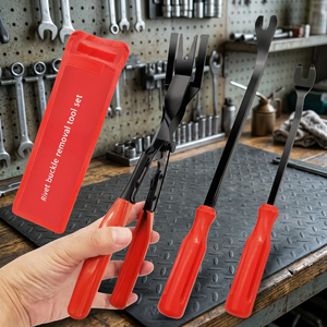 Juego de Herramientas para Remover Paneles de Puerta de Auto YILUSHUN, Extractor de Clavos de Acero, Kit de Remoción de Clips con Mango de Plástico de 8 Pulgadas - Product Image 3