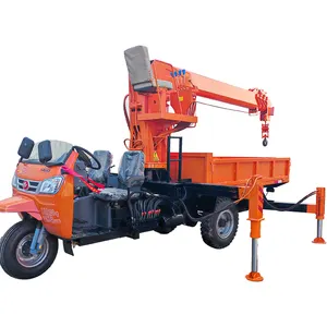 Trung Quốc thương hiệu hàng đầu 360 độ nhỏ cần cẩu ba bánh xe gắn liền với cần cẩu