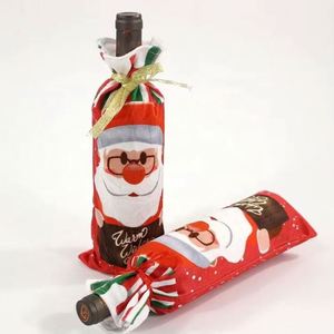 Bolsa Porta Botellas de Vino Roja, Resistente, Ecológica, con Diseño Navideño, Impresión Tipográfica, para Decoraciones Promocionales - Product Image 4