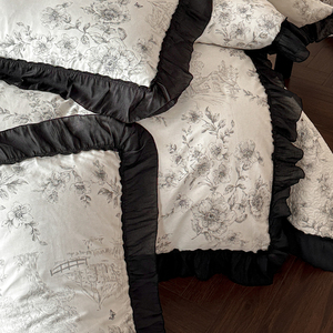 Juego de Ropa de Cama de Cuatro Piezas de Estilo Retro Francés, Juego de Sábanas, Fundas de Almohada, Juego de Fundas de Edredón - Product Image 5