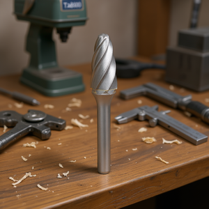 Fraise rotative à bout sphérique Ttake Ab8500, rayon 8 mm, coupe Z3, longueur 65 mm, pour le travail du métal et du bois - Product Image 3