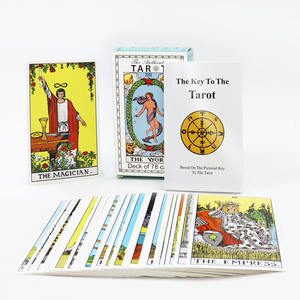Fabricant <span class=keywords><strong>de</strong></span> cartes <span class=keywords><strong>de</strong></span> tarot <span class=keywords><strong>oracle</strong></span> à impression personnalisée imprimant des cartes <span class=keywords><strong>de</strong></span> tarot voyants légers avec guide dans une boîte en grille - Product Image 4