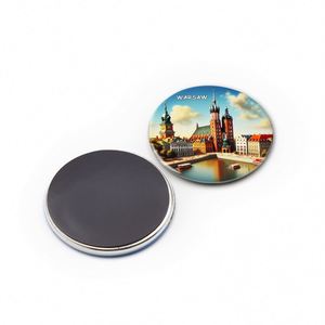 Aimant de réfrigérateur souvenir de Varsovie personnalisé avec impression sur métal, prix de gros - Product Image 3