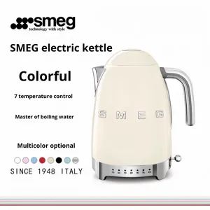กาต้มน้ำอิตาลี SMEG มาตรฐานยุโรป รุ่นโมเดิร์น ผลิตจากโลหะ เป็นมิตรกับสิ่งแวดล้อม พร้อมตัวเลือกอุณหภูมิ 7 ระดับ สำหรับใช้ในครัวเรือน มีที่เก็บโลหะ 1 ชิ้น มีสินค้าพร้อมส่ง - Product Image 5