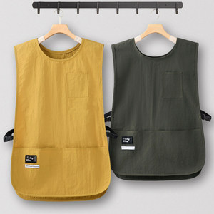 Tablier de beauté personnalisé avec logo, style gilet, vêtement de <span class=keywords><strong>travail</strong></span>, sur mesure, tendance, imperméable et résistant à l'huile, pour kitc - Product Image 1