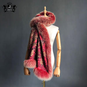 2021 Hochwertiger Flauschiger Echter Kaschmir-Umhang Winter Warmer Modischer Luxus-Damenschal Pelzschal - Product Image 5