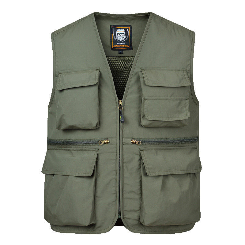 Summer New Men Tactical Hiking Fishing Vest Photographer Waistcoat Mesh  Cargo Sleeveless Jacket Tool Vest