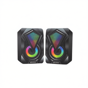 Unico Colorful Lights Computer Speaker 3Wx2 RGB Light <b>Gaming</b> Speakers - Product Image 3