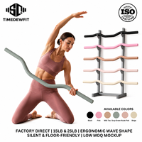 Haltères en silicone personnalisés avec logo, 15 lb et 25 lb, pour l'aérobic, haltères élégants de couleur macaron en gros pour centre de fitness