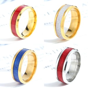 2026 Farbenfrohe Hip-Hop 316L Herren- und Jungenringe Großhandel Edelstahl-Schmuck Schwarz - Product Image 2