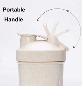 Botella de Paja de Trigo Biodegradable Personalizable Al por Mayor para Gimnasio, Coctelera, Bebida Directa, Acero Inoxidable para Bola, Agua Hirviendo, Ap - Product Image 4