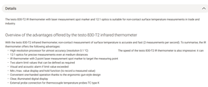 Termómetro Infrarrojo sin Contacto Testo 830-T2, Pistola de Medición de Temperatura Portátil - Product Image 4
