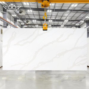 Plans de travail en quartz blanc Calacatta <span class=keywords><strong>Paris</strong></span> FT 5059, design moderne, sur mesure, avec veinage apparent, pour la construction et l'hôtellerie, par Goldtop ODM/OEM - Product Image 6