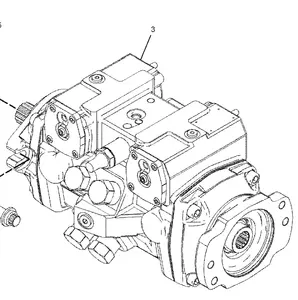 Peças para trator de minicarregadeira 3073070 307-3070 GP-HYD Bomba 10R6042 para Caterpillar 236B 236B3 252B 252B3 268B