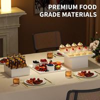 Présentoir en acrylique blanc pour table de desserts, support à gâteau d'anniversaire pour fêtes en extérieur, plateau à fruits, étagère de rangement - Fabricant