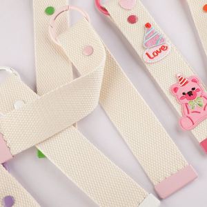 ป้ายชื่อติดกระเป๋า สายคล้องกุญแจ ผ้าแคนวาสแบบกำหนดเอง ลาย DIY สำหรับเด็ก แรงบันดาลใจจากเกาหลี สีสันน่ารัก - โปรโมชั่นลดราคา - Product Image 3
