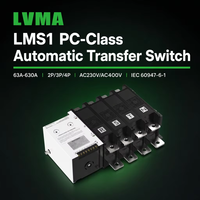Commutateur de transfert automatique ATS LMS1-SN LVMA PC 4 pôles 63A-630A 400V/690V 50/60Hz 10kA Triphasé/Monophasé Certifié ISO Garantie 18 mois