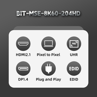 Processeur vidéo mural 8K60Hz 2 entrées 4 sorties, extenseur multi-écrans HDMI 2.0/DP 1.2 avec répartition audio pour centre de commande et surveillance