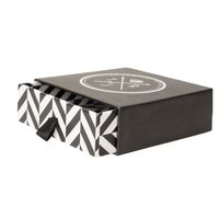 Boîte cadeau en papier noir de luxe avec logo personnalisé, vente en gros, aimantée, pour vêtements