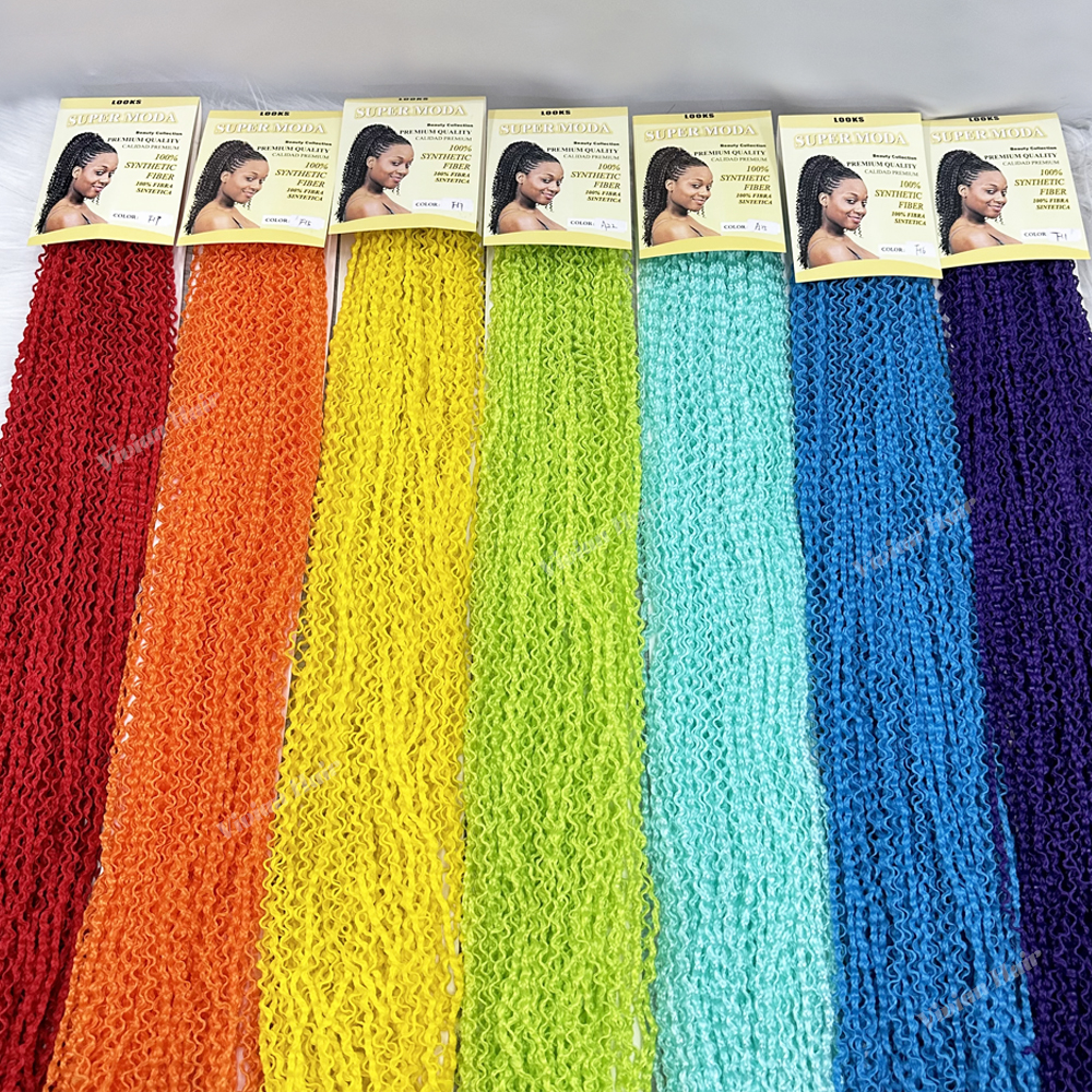 Vivian colorful 24 pollici zizi box braid 100 grammi micro knot zizi trecce senegalese twist hair extension per il commercio all'ingrosso