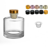 Vente en gros Bouteille en verre vide pour diffuseur rond 50ml 100ml 120ml 200ml avec couvercle à vis