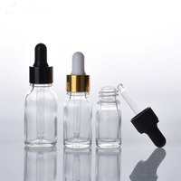 Flacon Compte-Gouttes Vide en Verre Clair pour Huile Essentielle, 5ml 10ml 15ml 30ml 50ml 100ml