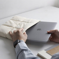 Housse d'ordinateur portable matelassée légère Fuliya personnalisée pour voyage, avec fermeture magnétique, pour ordinateur portable et tablette de 13 à 16 pouces