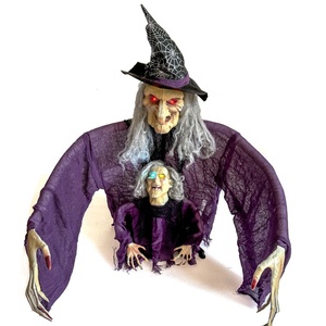 Adornos de Bruja para Halloween, Decoración Luminosa para Jardín, Set de Adornos para Insertar en el Suelo, para Padres e Hijos - Product Image 3