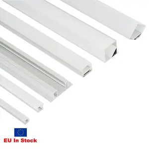 Diffuseur de PC d'entrepôt européen Capuchons d'extrémité en plastique Super Slim Aluminium Channel Extrusion LED Strip Light Aluminum Profile
