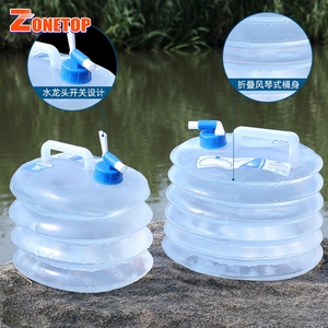 BPA FREE 3 L 5 Ltr 8 Lít 10 Lít 15 Lít Xách Tay PE Nhựa Linh Hoạt Có Thể Gập Lại Gấp Ráp Chai Nước Container - Product Image 2