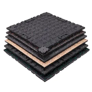 Tấm thảm cao su phòng tập thể dục không độc hại 50x50cm 100x100cm, thảm cao su chống rung, giảm sốc cho phòng tập thể dục - Product Image 2