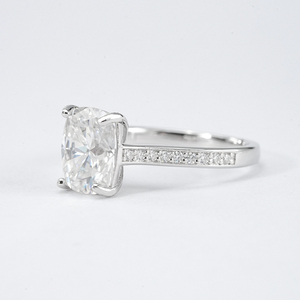 Rst 7*9mm dài đệm cắt ủy quyền 3ct D VVS1 moissanite Vòng S925 Bạc Phụ Nữ Vòng starsgem - Product Image 4