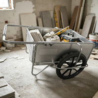 Fabricant professionnel de chariots à roulettes en aluminium à 2 roues, haute capacité (300 kg), pour le stockage d'outils et l'utilisation en jardinage