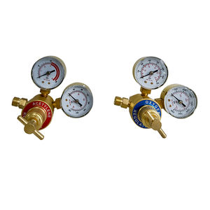 Kit de torche oxyacétylène, kit de torche de coupe de <span class=keywords><strong>brasage</strong></span> de soudage portable professionnel avec jauge et réservoir d'acétylène d'oxygène (rouge) - Product Image 3