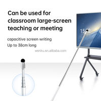 Stylet d'enseignement métallique évolutif avec pointe capacitive pour tablettes tactiles pour enfants et réunions