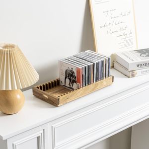 Plateau de rangement personnalisé pour CD DVD en <span class=keywords><strong>bois</strong></span> massif d'acacia de qualité supérieure avec poignées de transport découpées - Product Image 4