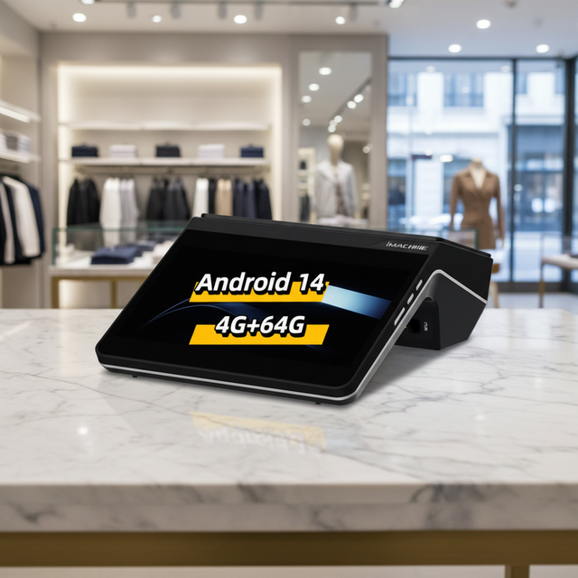 Black Android POS Terminal Multifunctional Identity Authentication Machine for ID Verification Fingerprint Face Cash Register