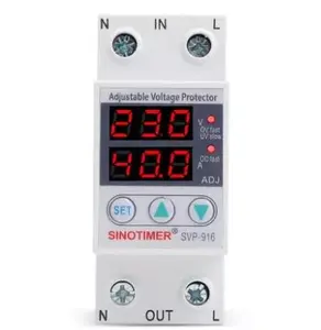 230VAC 40A/63A/80A SVP-916 50/60Hz Adjustable Voltage Surge Protector Relay Limit Current Protection