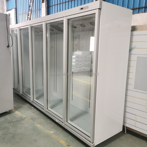 Muxue 4 cửa kính hiển thị tủ lạnh siêu thị với điều khiển từ xa ngưng tụ đơn vị comercial tủ lạnh đồ uống hiển thị tủ lạnh - Product Image 3