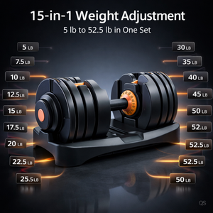 <span class=keywords><strong>Haltères</strong></span> réglables en acier QS Commercial avec poignée antidérapante et finition résistante pour la musculation et le bodybuilding - Product Image 6